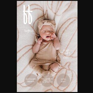 Forever French Bamboo Ruffle Pumpkin Pie Romper, Toddler Girls 12M-18M - Tan